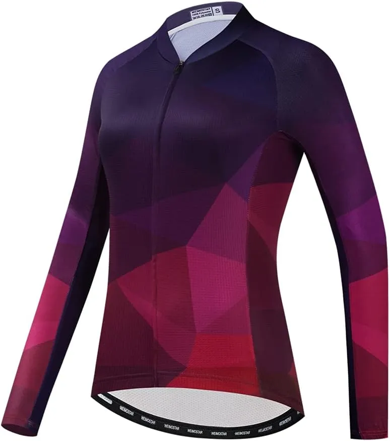 Women Long Sleeve Cycling Jersey MTB Shirts Mountain Bike Tops Bicycle Clothing