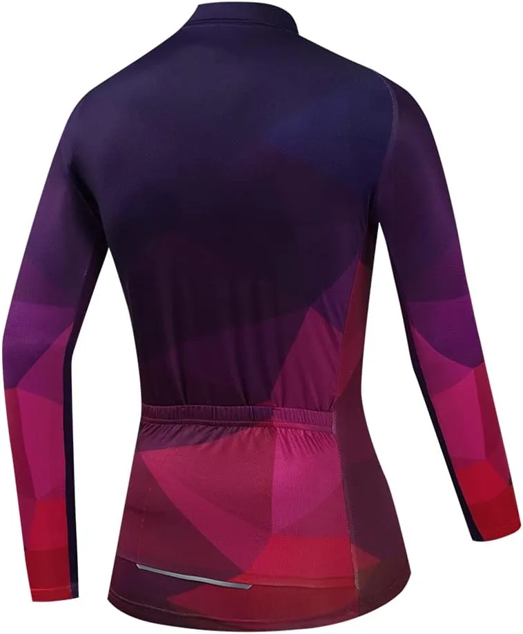 Women Long Sleeve Cycling Jersey MTB Shirts Mountain Bike Tops Bicycle Clothing