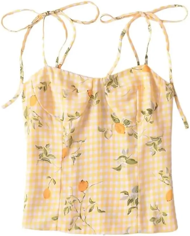 Women Style Floral Print Chiffon Camisole Sexy Sleeveless Holiday Summer Chic Crop Top