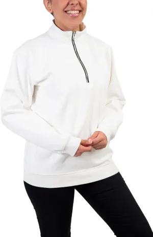 Women's Oversized Half Zip Pullover Sweatshirt, Trendy, Casual Athleisure