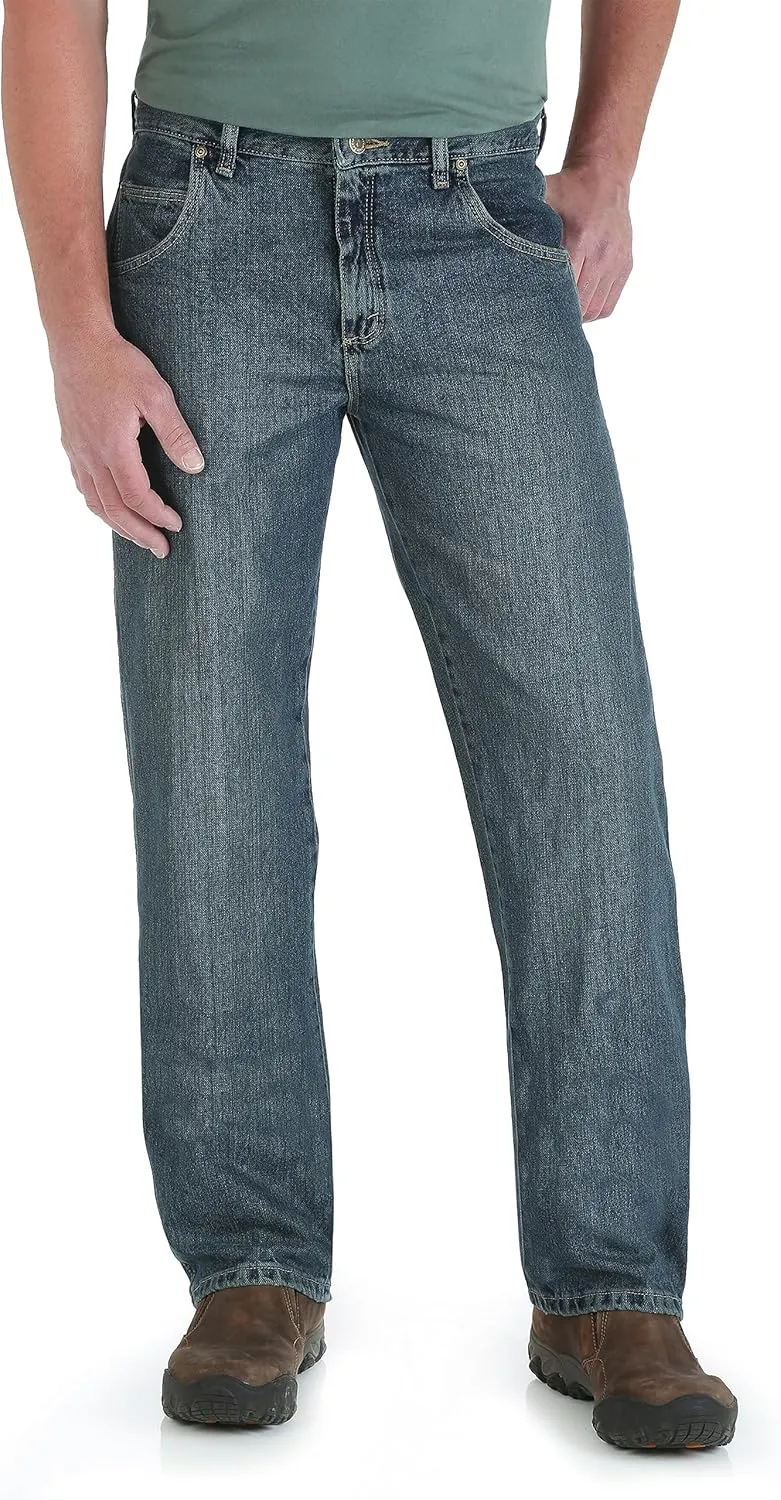 Wrangler Men's Rugged Wear Relaxed Straight Fit Jeans