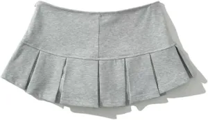 Y2K Mini Skirt Low Waist Mini Skirts for Women Pleated Skirts Y2k Clothes Trendy Skort Coquette