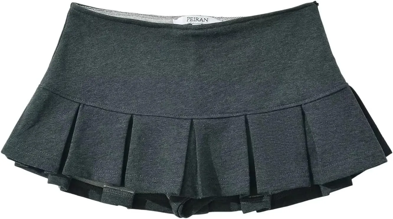 Y2K Mini Skirt Low Waist Mini Skirts for Women Pleated Skirts Y2k Clothes Trendy Skort Coquette